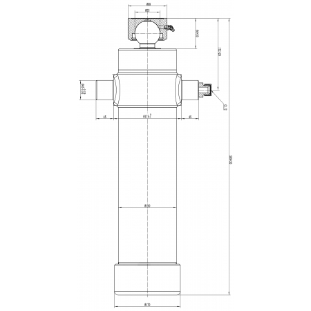SIŁOWNIK HYDRAULICZNY WYWROTU PRZYCZEPY 12T 1880 mm 188 cm 5-STOPNIOWY.